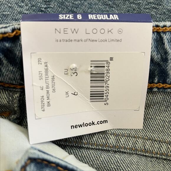 New Look Tori Mom Denim Jean in Mid Blue Size 2 - Picture 9 of 15